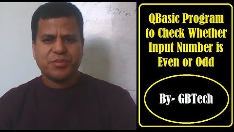 QBasic Program to Check Even or Odd | QBasic Program for Even or Odd | GBT tech