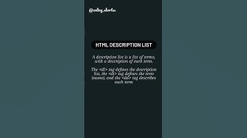 html description lists #viral #shorts #shortvideo #html