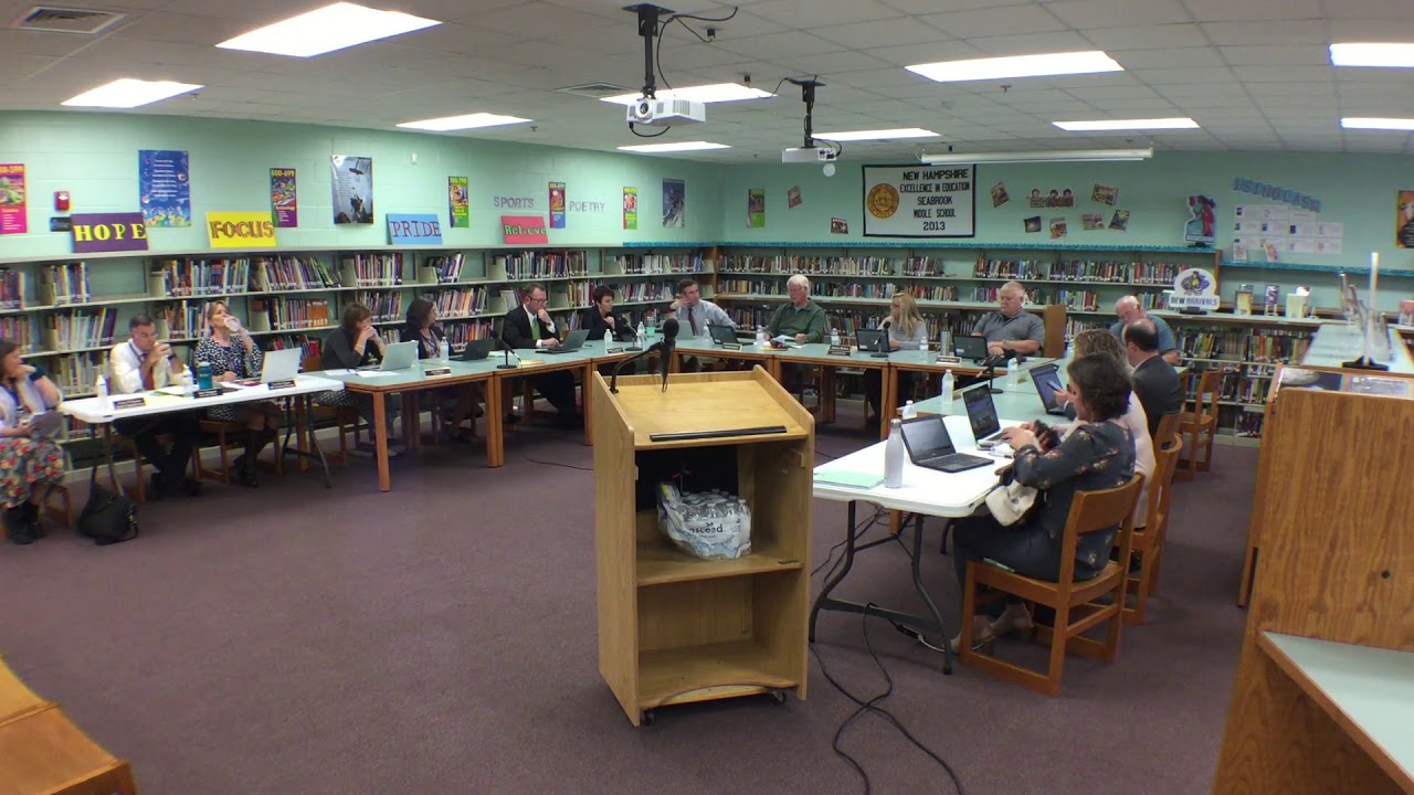 Seabrook NH School Board Meeting October 2019 YouTube