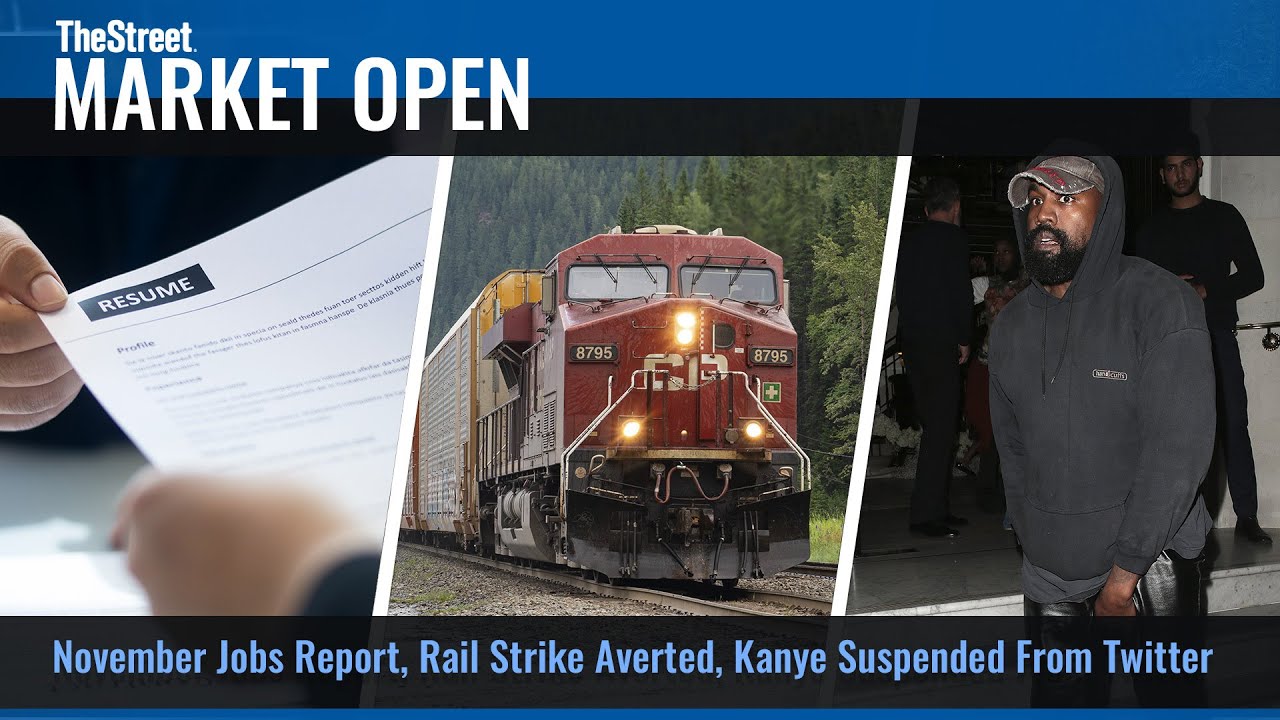 Kanye West Off Twitter, Strong Jobs Report, Rail Strike Averted – Market Open LIVE