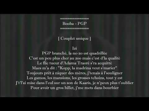 Booba Pgp Lyrics Youtube