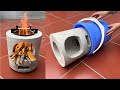 Ideas With Green Plastic Trash Cans - Create A Very Beautiful Cement Stove