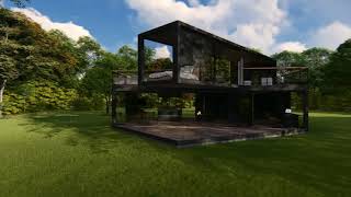 container house render test animation SLAURS.COM