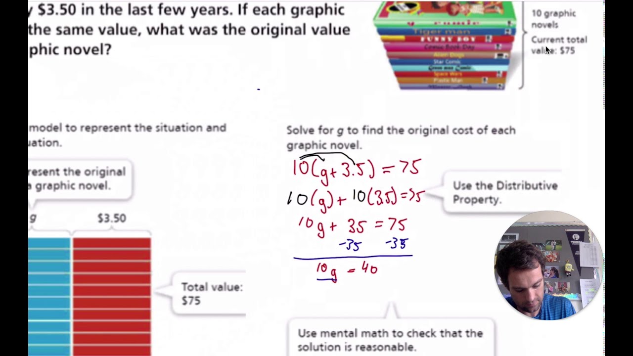 Lesson 5-3 Solve Equations Using the Distributive Property - YouTube
