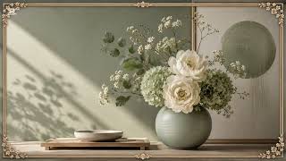 Soft Green Japandi Ambience 🌿 Minimal Cozy TV Art #tvart #art #cozy #relax #sleep  screenshot 5