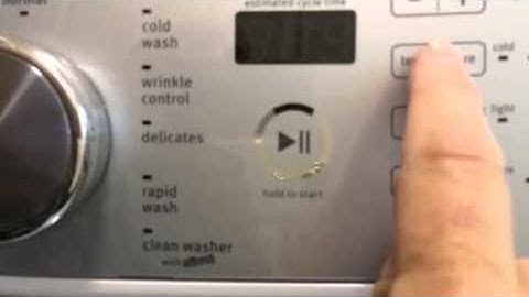 Maytag washer self-test mode