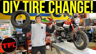 How Hard Can It Be To Do A Tire Change On Your Motorcycle? Here's How It's Done!