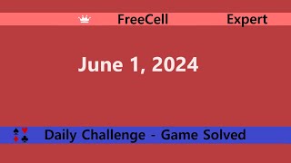 Microsoft Solitaire Collection | FreeCell Expert | June 1, 2024 | Daily Challenges screenshot 3