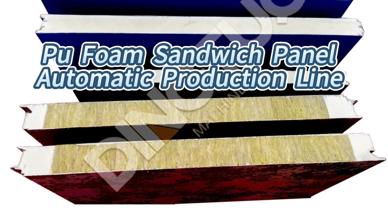 PU Foam &Rock Wool Insulation Sandwich Roof and Wall Panel Production Line