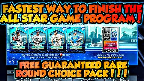 FASTEST WAY TO COMPLETE THE ALL STAR GAME PROGRAM MLB THE SHOW 23 DIAMOND DYNASTY! FREE PACKS!