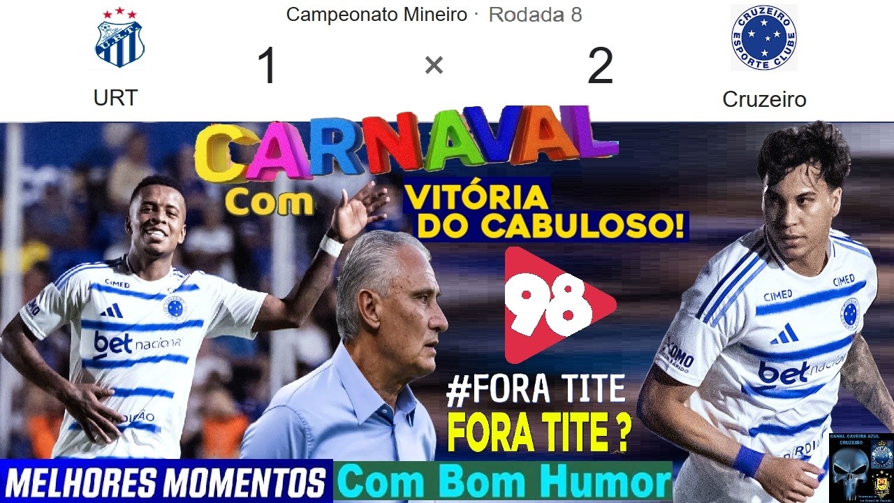 URT 1 X 2 CRUZEIRO & Bom Humor REDE 98 FM 🤪😂😂⚽ MELHORES MOMENTOS ...