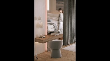 Minimalist Bedroom Design: Ink & Kintsugi Serenity | 3D Visualization & Animation  Unreal Engine 5