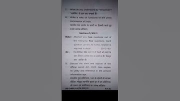 B.A.LL.B 3rd Semester Law and Media -I (2021) || ccsu exam||