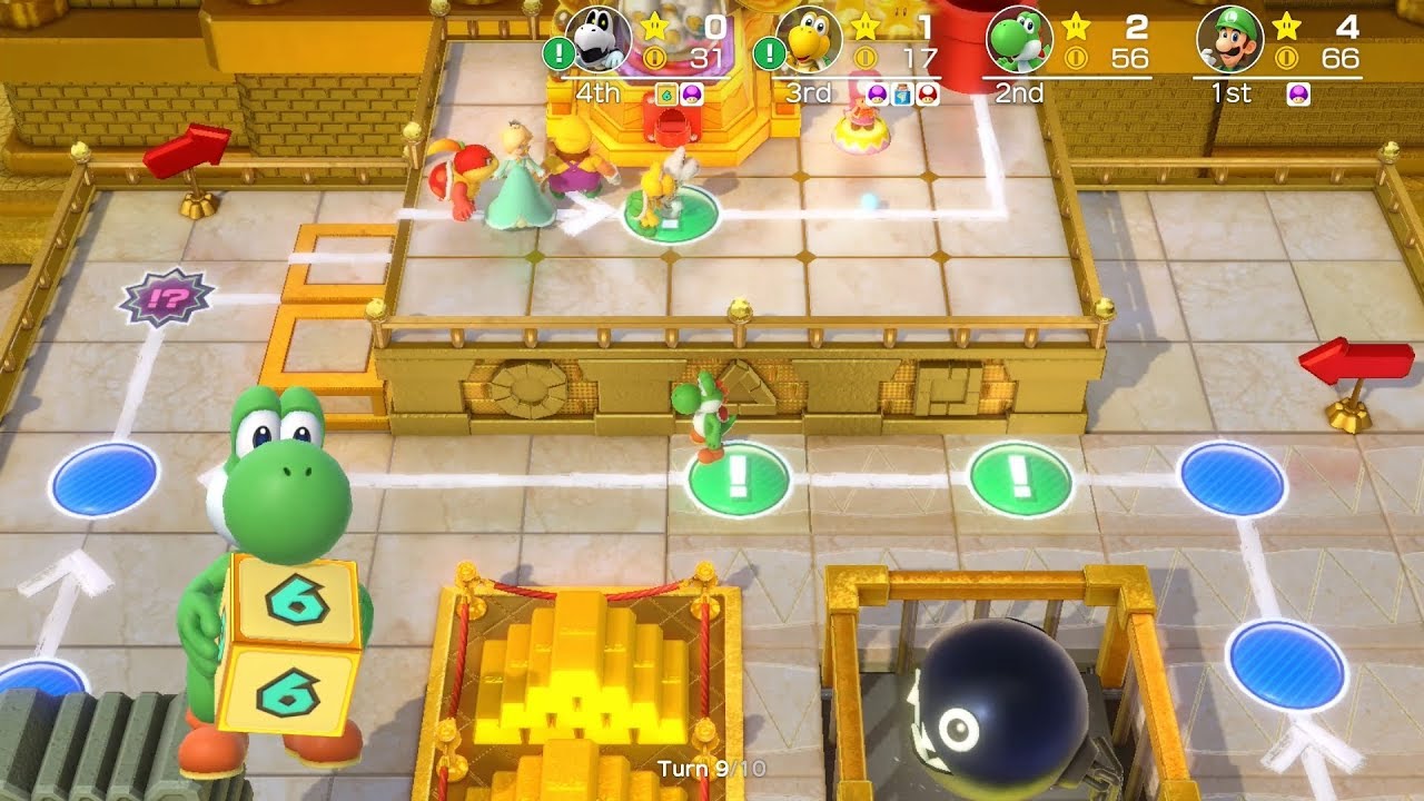 Super Mario Party #57 Kamek's Tantalizing Tower Yoshi vs Luigi vs Koopa Troopa vs Dry Bones