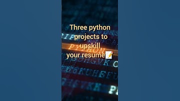 Three python projects to upskill your resume📝#python #programming #job#software #resume