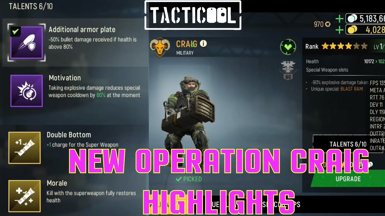 TACTICOOL 25 NEW OPERATION CRAIG「6 TALENTS」HIGHLIGHTS 🎮 