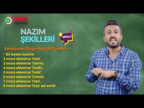 013 - Edebiyat ÖABT - Eski Türk Ed. Nazım Şekilleri II Bendlerden Oluşan - Yard. Doç. Dr. Taner Gök