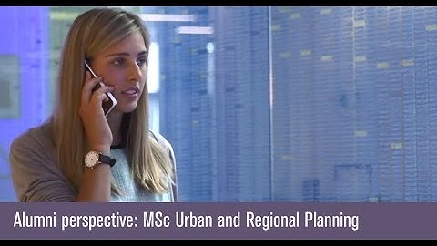 MSc Urban and Regional Planning