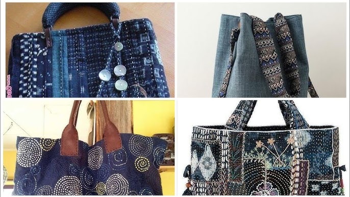 Are you wearing jeans? Me too. I also make bags out of them, unique  handmade bags made of high-quality recycled materials. Romantic eco  shoulder bag patchwork and boro Tote bag made of