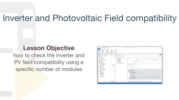 Solarius PV Tutorial - "Inverter" and "PV field" compatibility - ACCA software