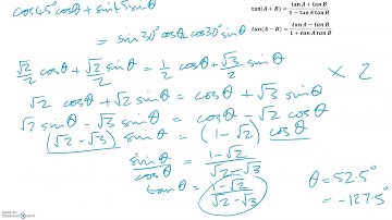 Trig Addition formulae examples