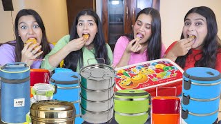 Tiffin Switch Up Challenge | Lunch Box Exchange Eating Challenge | Food Challenge