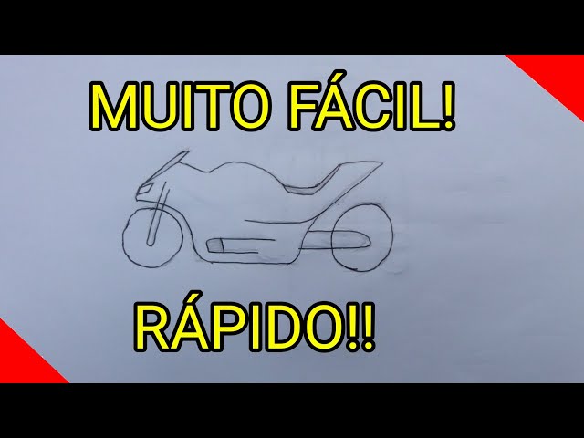 Como desenhar uma MOTO super FÁCIL e RÁPIDO!! 