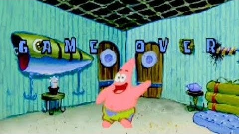 SpongeBob Squarepants: Supersponge (PS1) - Continue Screen (Both Accepted and Denied)