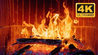 Relaxing Fireplace Crackling Sounds 🔥🔥 High Quality Fireplace Burning 4K ULTRA HD Video (10 Hours)