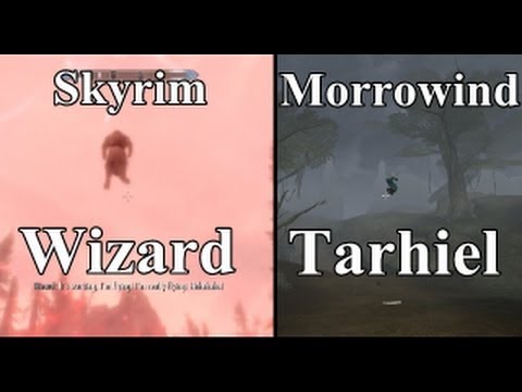 Skyrim Dragonborn DLC Easter Egg - Morrowind Reference -Tarhiel Jumping  Wizard (HD) - YouTube