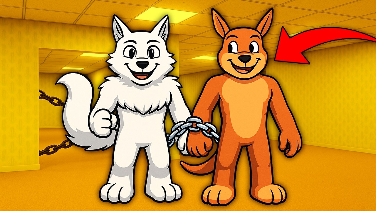 UTKNĘLIŚMY Z BURKIEM w BACKROOMS CHAINED TOGETHER w Roblox!