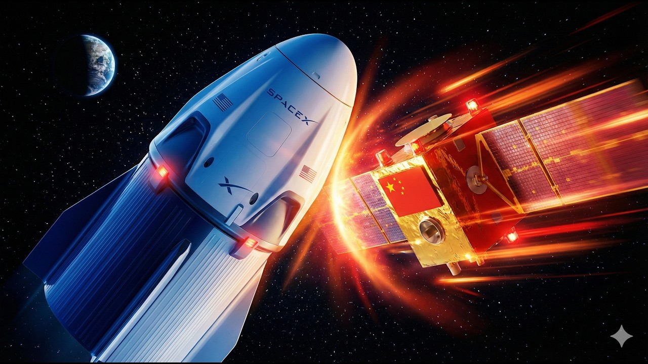 STARLINK QUASE BATEU NO SATÉLITE CHINÊS - Órbita Vai Mudar