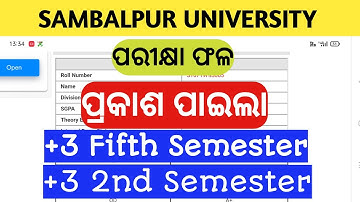 Sambalpur University Declared Plus Three 2nd Semester and Plus Three 5th Semester Results 2020#SU