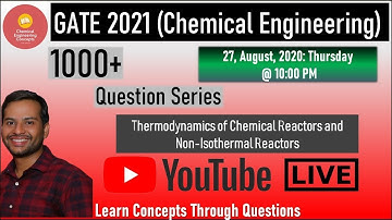 CRE: Questions Practice Session 4 !! Non-Isothermal Reactors !! GATE 2021!!