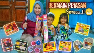 Senang banget bermain petasan😁~Kembang api~| bersama keluargaku🤗 || Sofiafamilyvlog