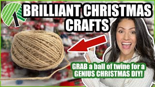 BRILLIANT way to use TWINE for a CHRISTMAS DIY (Dollar Tree Crafts)