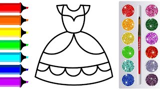 coloring game (glitter dress colour)for girls like, share and subscribe screenshot 4
