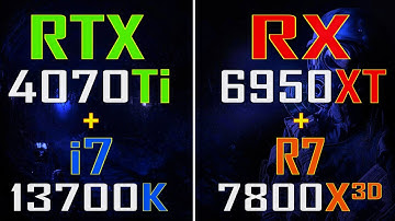 RTX 4070Ti + INTEL i7 13700K vs RX 6950XT + RYZEN 7 7800X3D || PC GAMES TEST ||