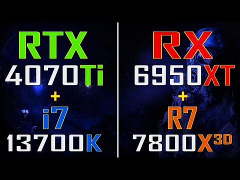 RTX 4070Ti + INTEL i7 13700K vs RX 6950XT + RYZEN 7 7800X3D || PC GAMES TEST ||