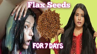 OMG I Used Flax Seeds Gel On My Hair Everyday For 7 Days | Flax seeds For Hair Growth |Shinny Roops