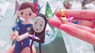 2cm！ミニチュア折り鶴☆元気が出るようにまじないをかけて作ったんだ☆