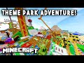 Minecraft Maps - THEME PARK ADVENTURE [Ep1] (Rollercoasters, Mazes, Hunted Houses & more!)