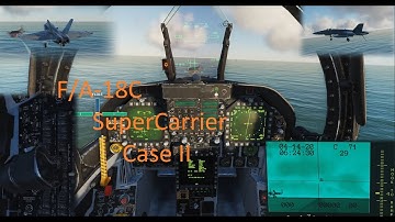 DCS World - F/A-18C SuperCarrier Case II Landing