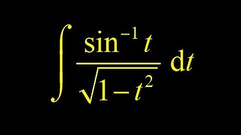 Integral arcsin(t)/sqrt(1-t^2) using the chain rule backwards vs. formal u substitution.