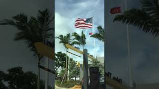 Large flag ripping in high winds