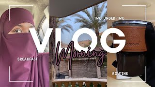 Black Muslim Family | Morning Vlog | Get ready for our day in Egypt  | Mom of Two under Two
