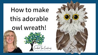 How to make an Owl wreath with poly burlap mesh  a stepbystep tutorial.