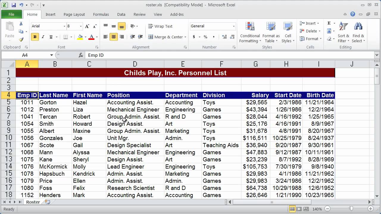 Excel Chart Tutorial Youtube