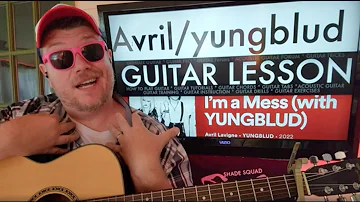 How To Play I'm a Mess - Avril Lavigne and YUNGBLUD Guitar Tutorial (Beginner Lesson!)