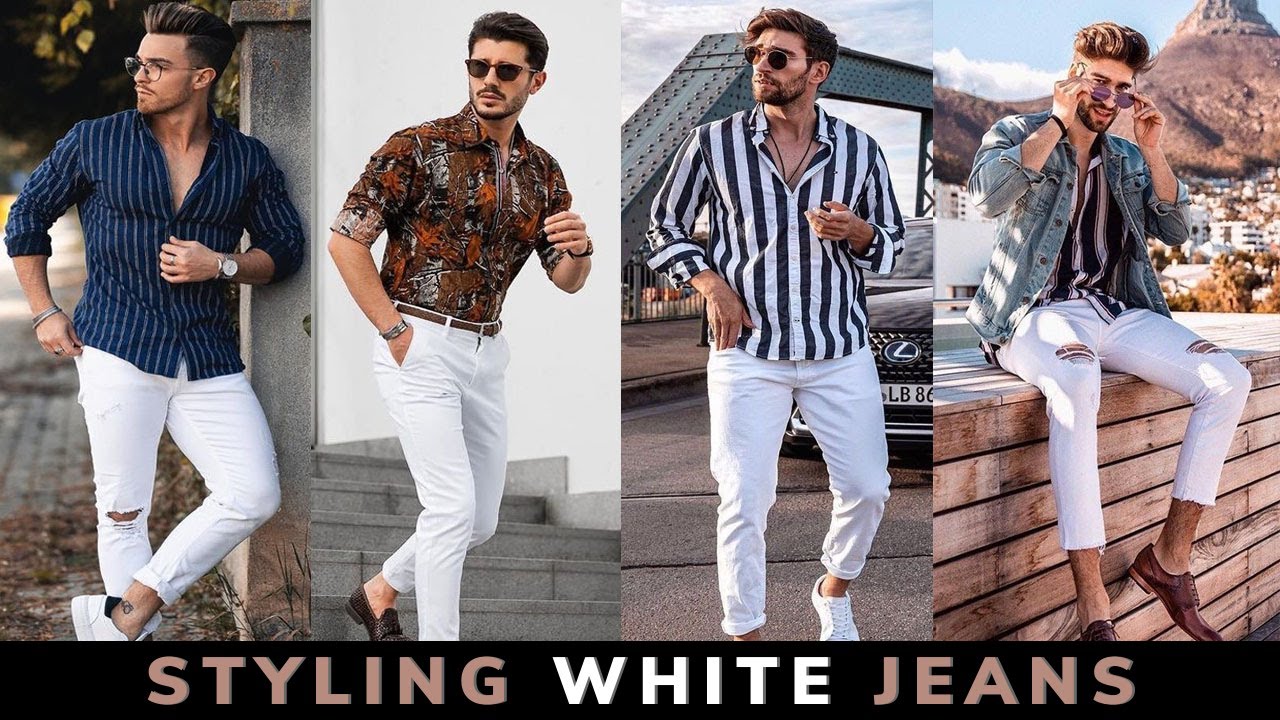 How To Style White Jeans For Men In 2021 | White Pants Outfit Ideas ...